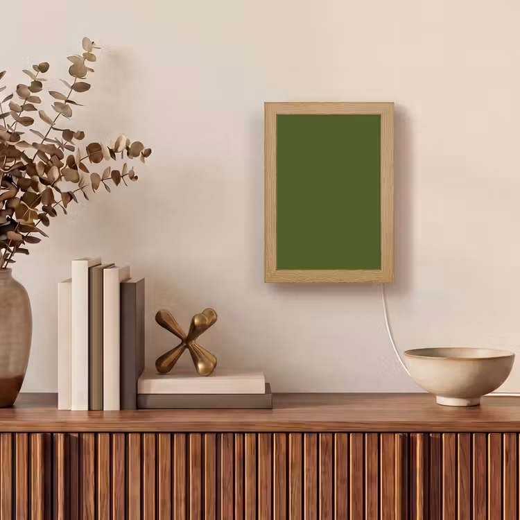Olive - Drab - Groen Light Box met kabel (Tafellamp) klein 925 -sfeer2