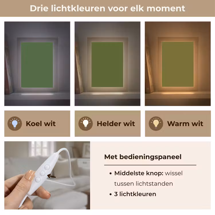 Olive - Drab - Groen Light Box met kabel (Tafellamp) klein 925 -USP_lichtkleurNL