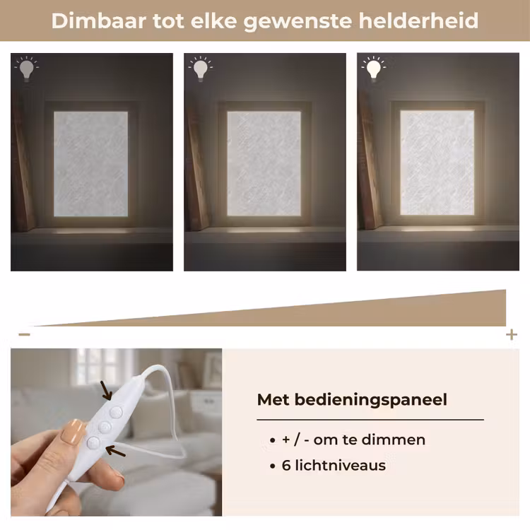 Oppervlakte - Textuur - Grijs Light Box met kabel (Tafellamp) klein 925 -USP_dimbaarNL