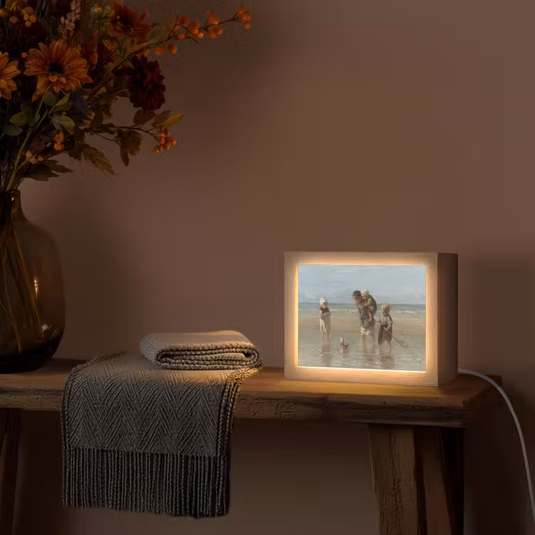 Oude meesters - Kunst - Kinderen der zee - Jozef Israëls Light Box met kabel (Tafellamp) klein -sfeer4