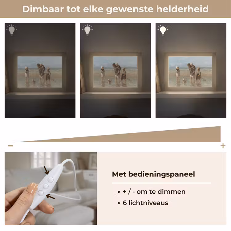 Oude meesters - Kunst - Kinderen der zee - Jozef Israëls Light Box met kabel (Tafellamp) klein -USP_dimbaarNL