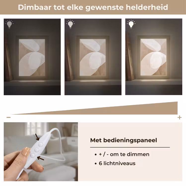 Ovale vormen - Transparant - Zachte overgang Light Box met kabel (Tafellamp) klein -USP_dimbaarNL