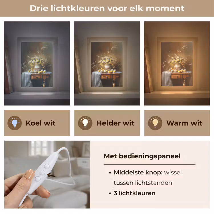 Paaseieren - Stilleven - Vaas Light Box met kabel (Tafellamp) klein -USP_lichtkleurNL