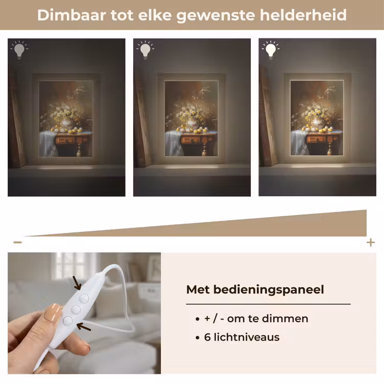 Paaseieren - Stilleven - Vaas Light Box met kabel (Tafellamp) klein -USP_dimbaarNL