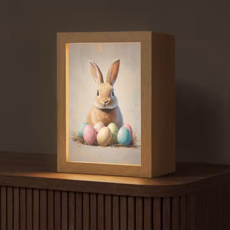 Paashaas - Pastel - Eieren Light Box met kabel (Tafellamp) klein -z3d_website