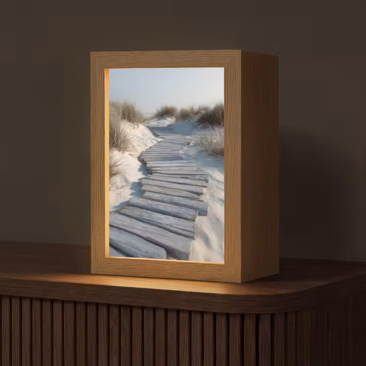 Pad - Planken - Duinen - Gras Light Box met kabel (Tafellamp) klein -z3d_website
