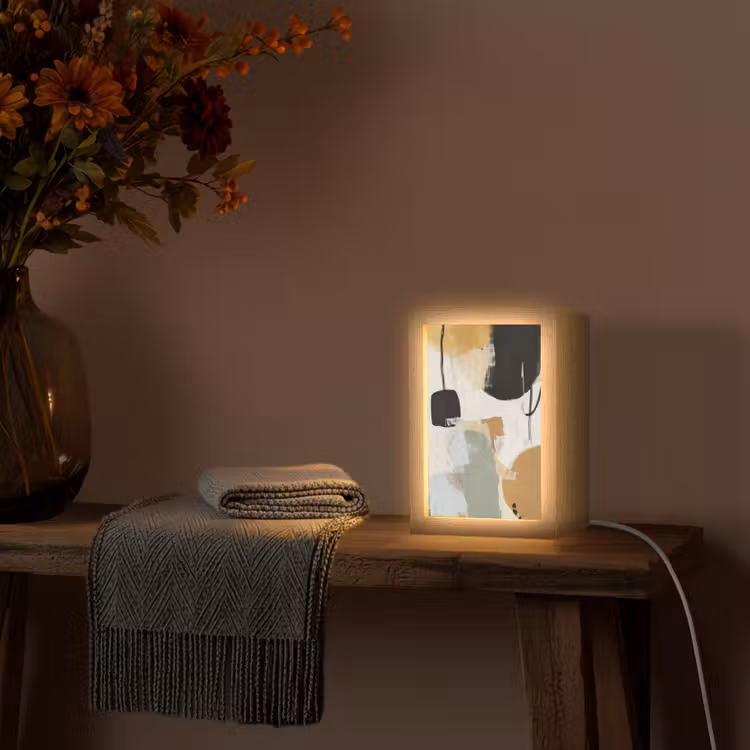 Paint - Abstract - Kleuren Light Box met kabel (Tafellamp) klein -sfeer4