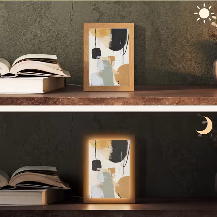 Paint - Abstract - Kleuren Light Box met kabel (Tafellamp) klein -sfeer3