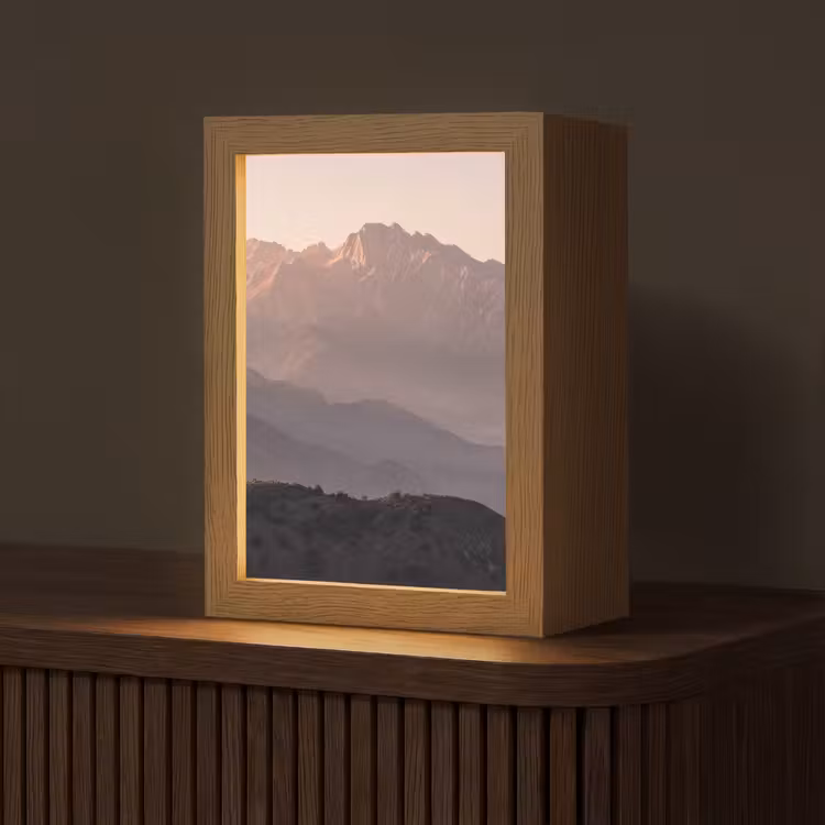 Panorama - Landschap - Bergen Light Box met kabel (Tafellamp) klein -z3d_website