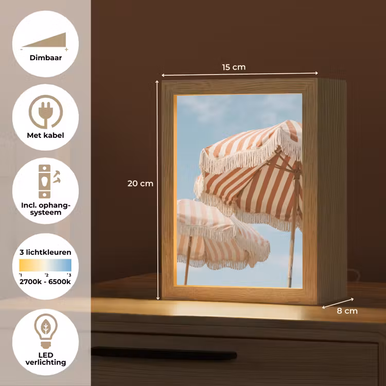 Parasol - Lucht - Rood Light Box met kabel (Tafellamp) klein -USP_NL