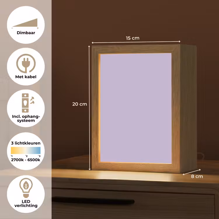 Pastel - Lilac - Paars Light Box met kabel (Tafellamp) klein 925 -USP_NL