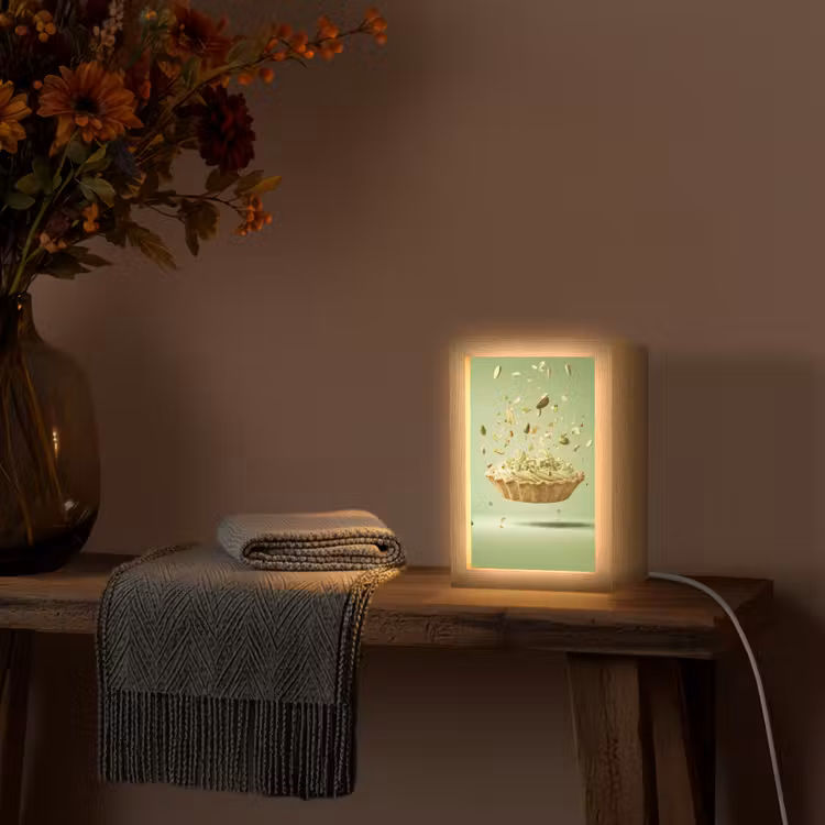 Pistache - Taart - Noten - Eten Light Box met kabel (Tafellamp) klein -sfeer4