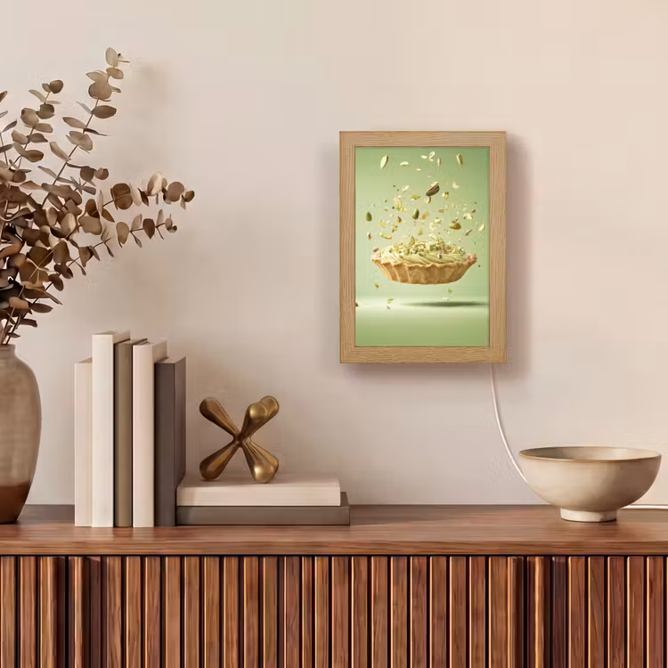 Pistache - Taart - Noten - Eten Light Box met kabel (Tafellamp) klein -sfeer2