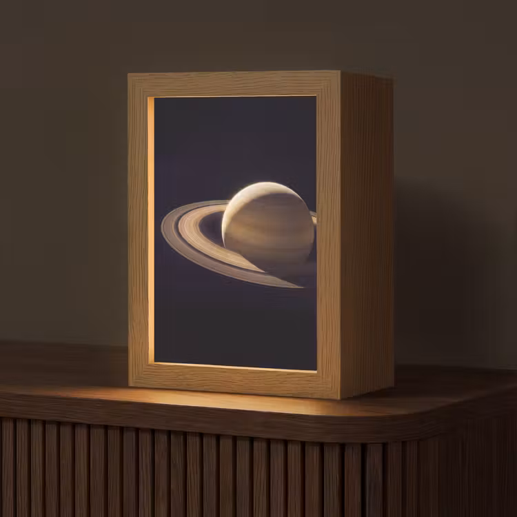 Tafellamp - Planeet - Ringen - Ruimte - Planeet - Ringen - Ruimte Light Box met kabel (Tafellamp) klein