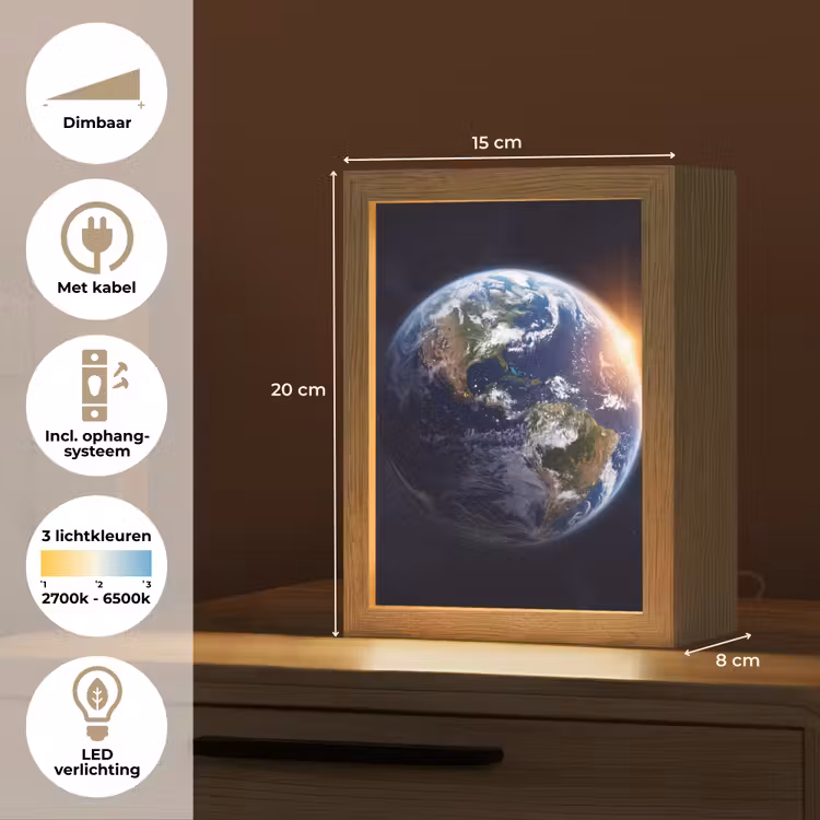Tafellamp - Planeet - Ruimte - Kosmos - Planeet - Ruimte - Kosmos Light Box met kabel (Tafellamp) klein