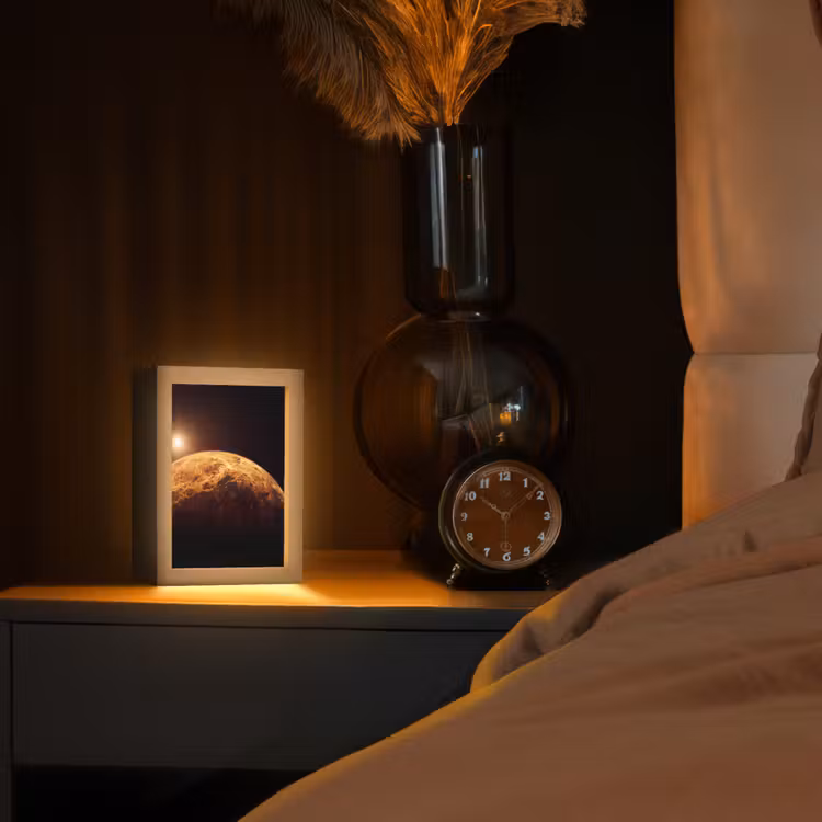 Tafellamp - Planeet - Ruimte - Oranje - Planeet - Ruimte - Oranje Light Box met kabel (Tafellamp) klein