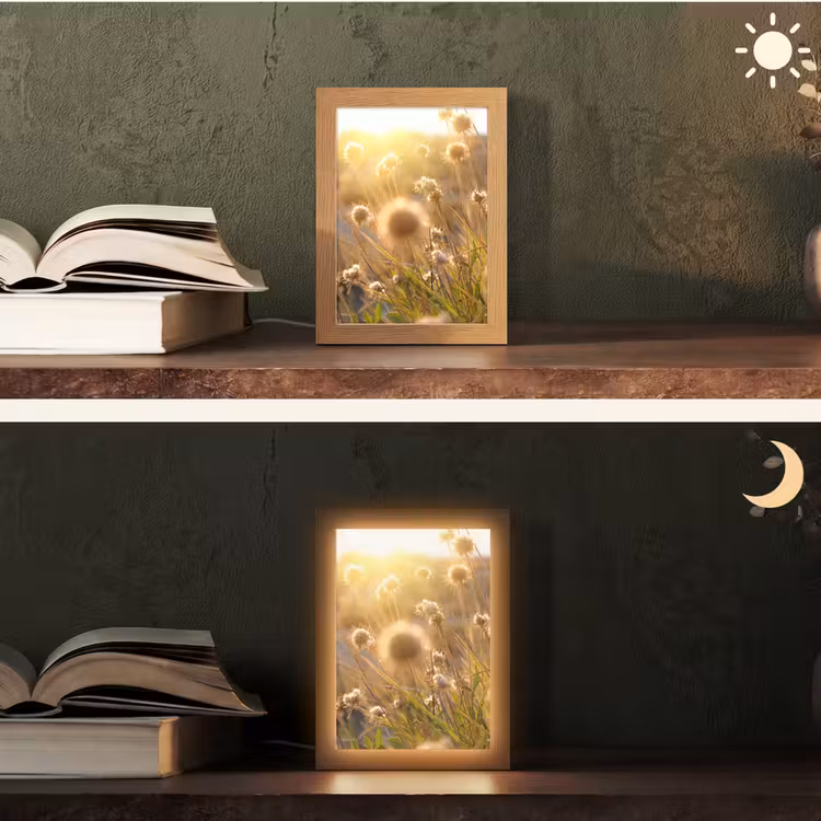Planten - Natuur - Bloemen - Zon - Horizon Light Box met kabel (Tafellamp) klein -sfeer3
