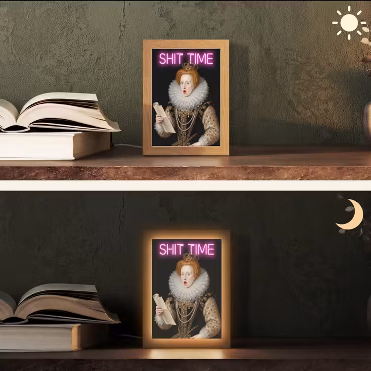 Portret - Humor - Neon Light Box met kabel (Tafellamp) klein -sfeer3