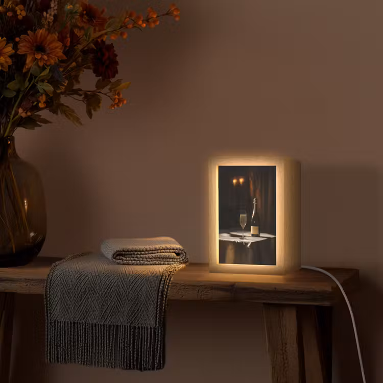 Prosecco - Bubbels - Sfeervol - Drank Light Box met kabel (Tafellamp) klein -sfeer4