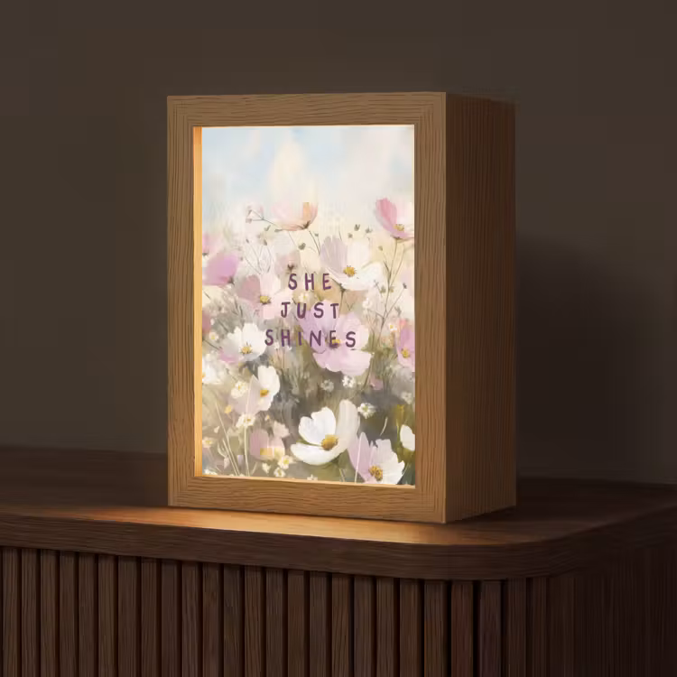Quote - Bloemen - Schilderachtig Light Box met kabel (Tafellamp) klein -z3d_website