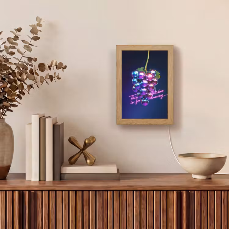 Quote - Neon - Disco - Druiven Light Box met kabel (Tafellamp) klein -sfeer2
