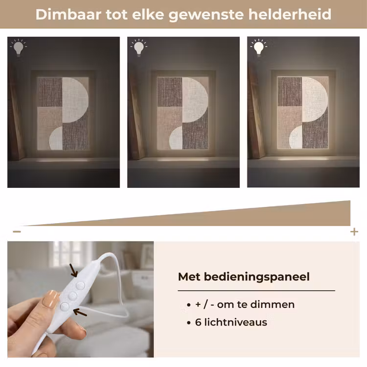 Raster - Halve cirkels - Contrast Light Box met kabel (Tafellamp) klein -USP_dimbaarNL