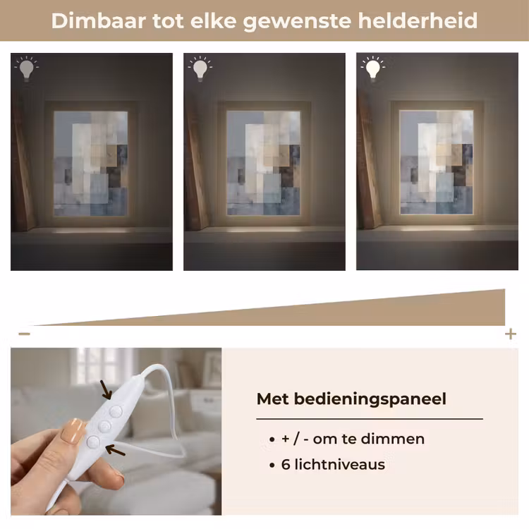 Rechthoeken - Abstract - Blauw Light Box met kabel (Tafellamp) klein -USP_dimbaarNL
