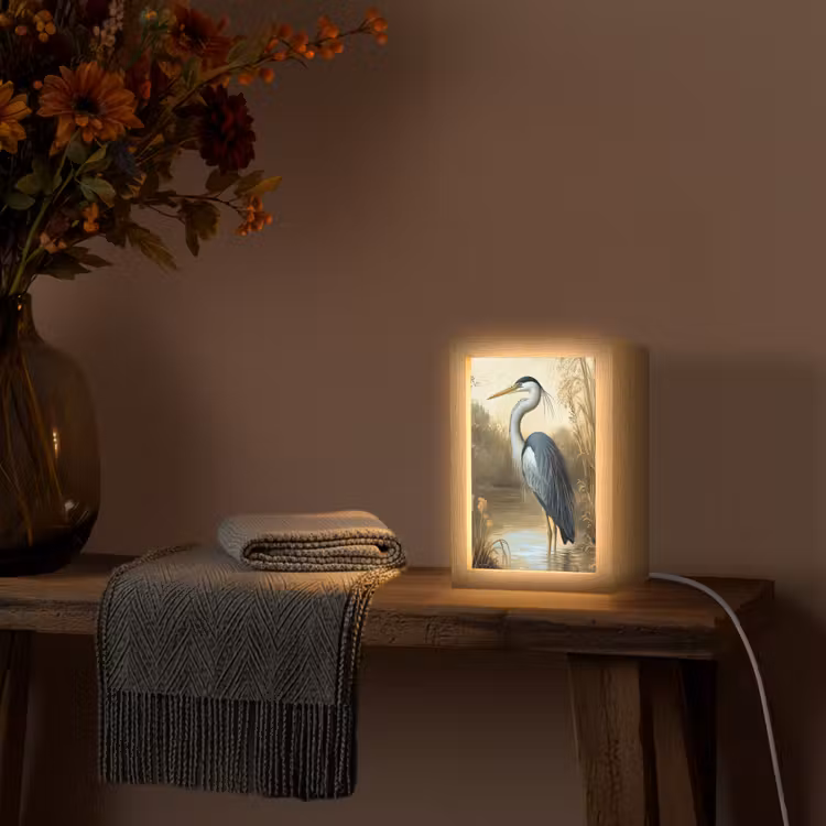 Reiger - Water - Planten Light Box met kabel (Tafellamp) klein -sfeer4