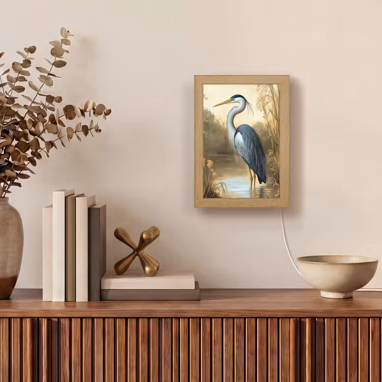Reiger - Water - Planten Light Box met kabel (Tafellamp) klein -sfeer2