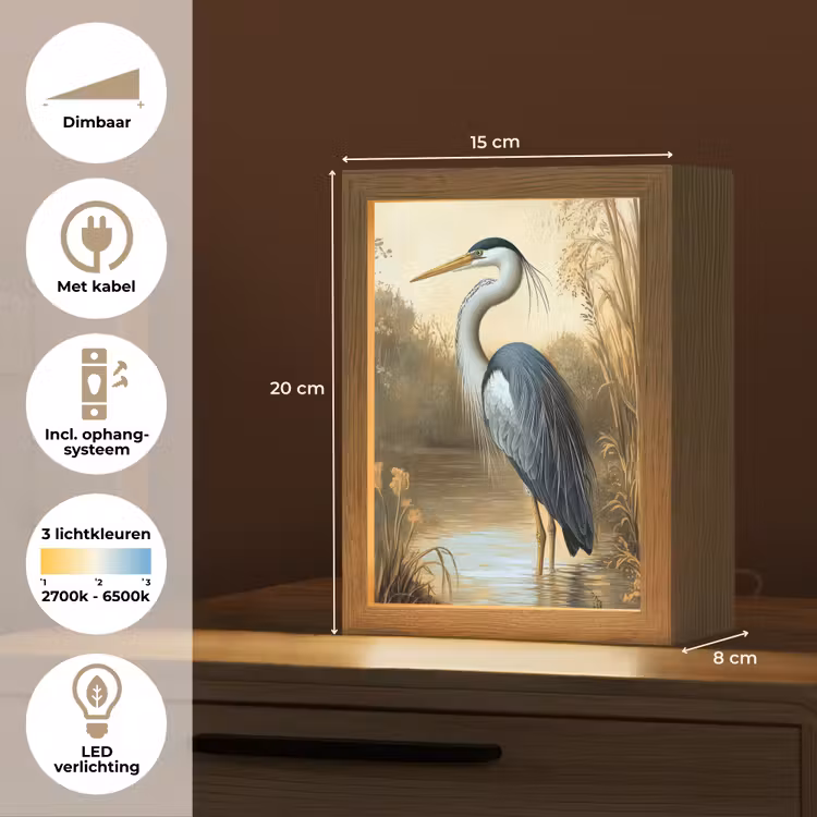 Reiger - Water - Planten Light Box met kabel (Tafellamp) klein -USP_NL