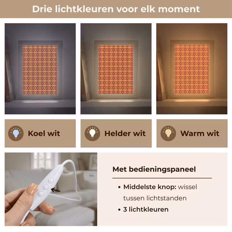 Retro - Disco - Hippie Light Box met kabel (Tafellamp) klein 925 -USP_lichtkleurNL