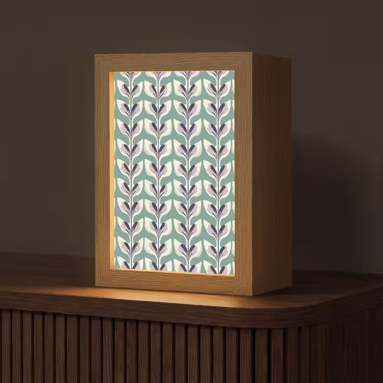 Retro - Modern - Groen Light Box met kabel (Tafellamp) klein 925 -z3d_website