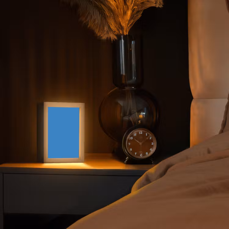 Royal - Blue - Blauw Light Box met kabel (Tafellamp) klein 925 -sfeer1