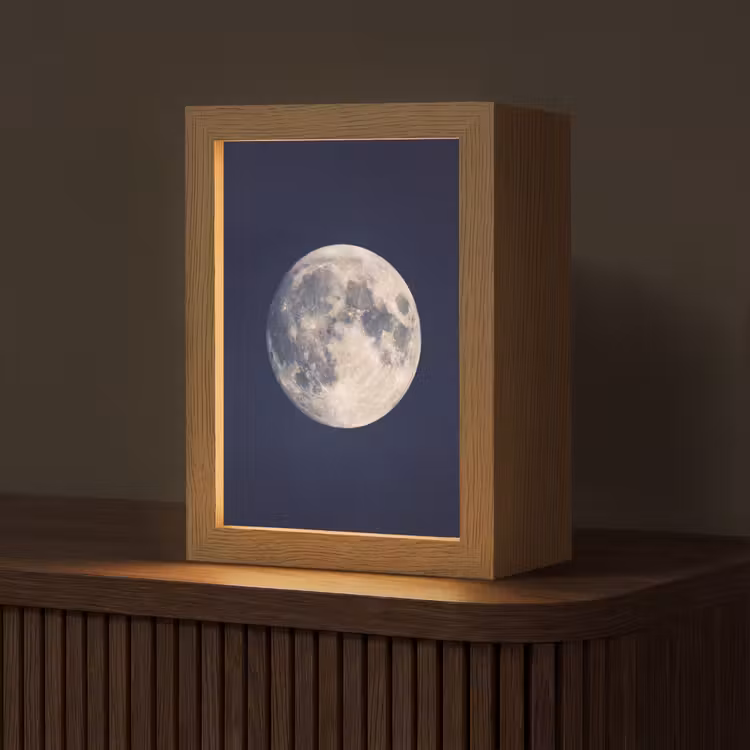 Ruimte - Maan - Kosmos Light Box met kabel (Tafellamp) klein -z3d_website
