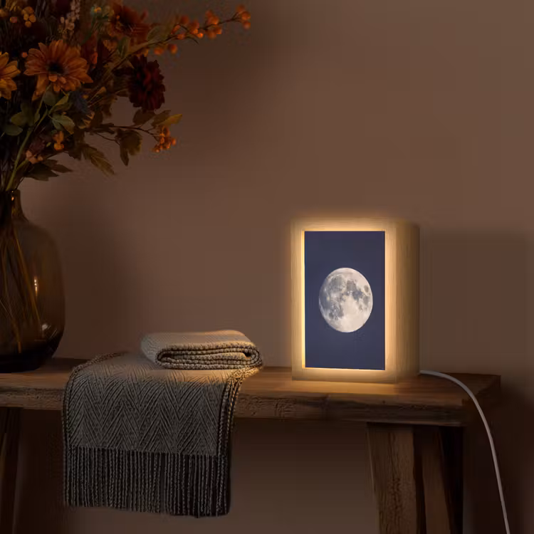 Ruimte - Maan - Kosmos Light Box met kabel (Tafellamp) klein -sfeer4