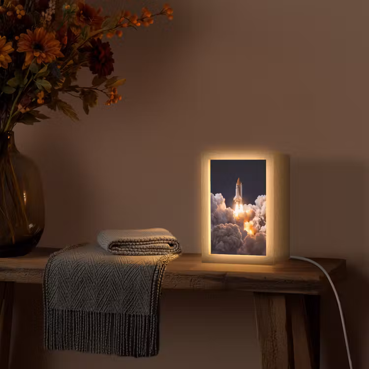 Tafellamp - Ruimtevaartuig - Lancering - Sterren - Ruimtevaartuig - Lancering - Sterren Light Box met kabel (Tafellamp) klein