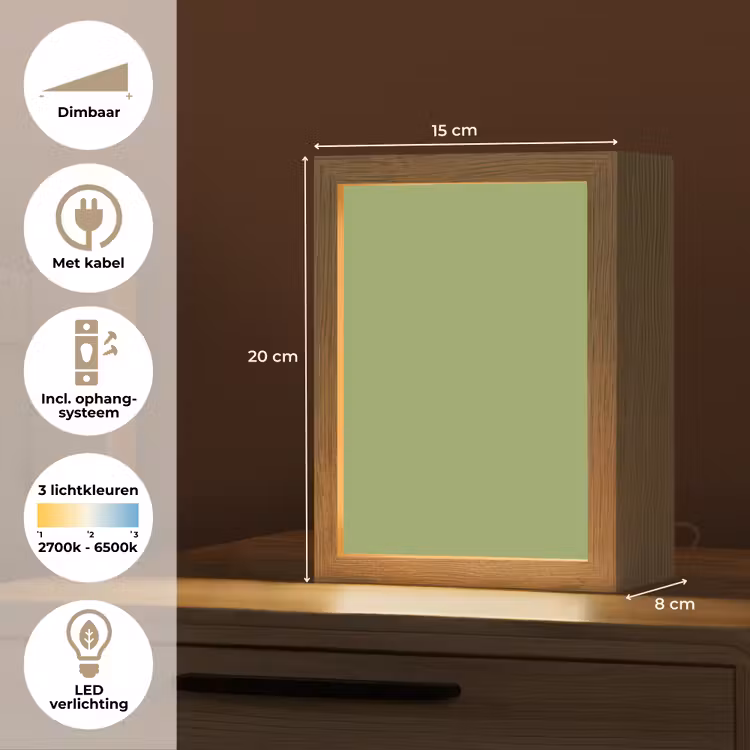 Sage - Green - Groen Light Box met kabel (Tafellamp) klein 925 -USP_NL