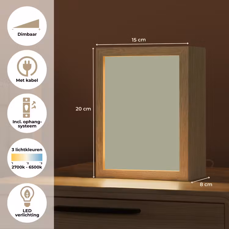 Sage - Mist - Groen Light Box met kabel (Tafellamp) klein 925 -USP_NL