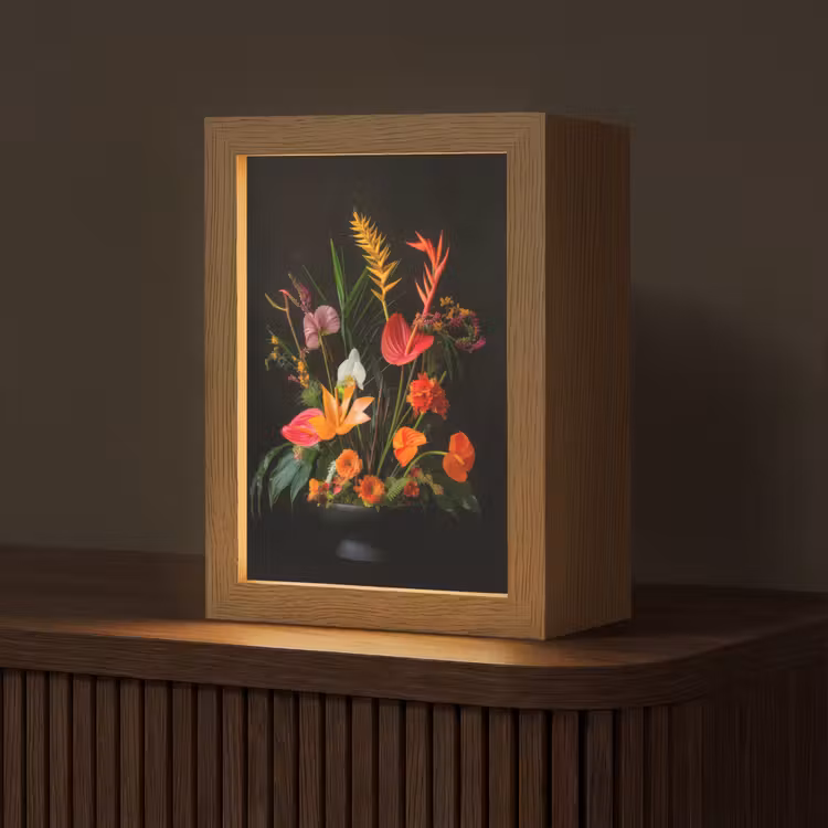 Schaal - Boeket - Bloemen Light Box met kabel (Tafellamp) klein -z3d_website
