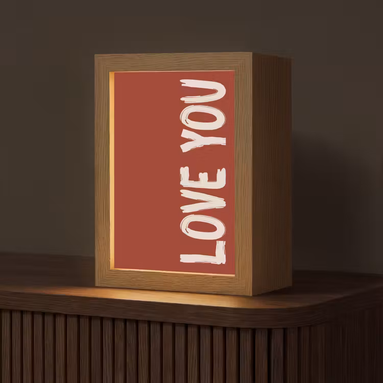 Schuin - Loveyou - Rood Light Box met kabel (Tafellamp) klein -z3d_website