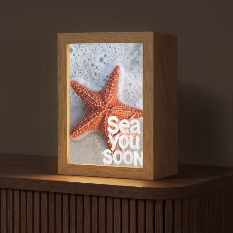 Sea you soon - Zeester - Zee Light Box met kabel (Tafellamp) klein -z3d_website