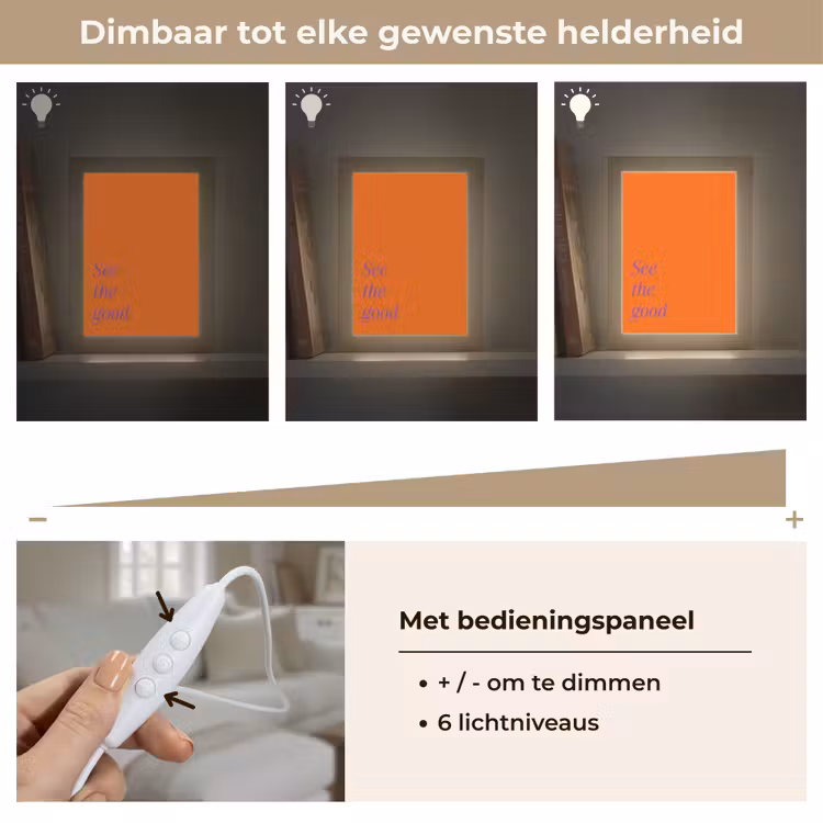 See te good - Paars - Oranje Light Box met kabel (Tafellamp) klein -USP_dimbaarNL