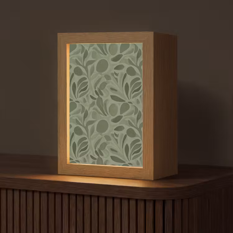 Sereen - Bladeren - Groen Light Box met kabel (Tafellamp) klein 925 -z3d_website
