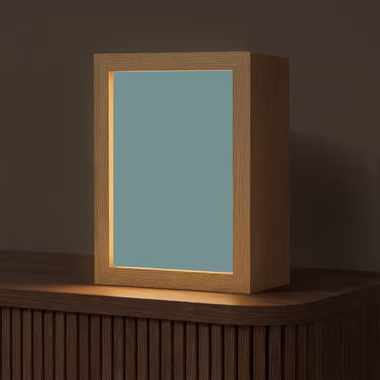 Serene - Teal - Blauw Light Box met kabel (Tafellamp) klein 925 -z3d_website