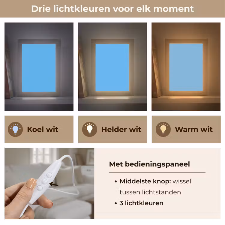 Sky - Blue - Blauw Light Box met kabel (Tafellamp) klein 925 -USP_lichtkleurNL