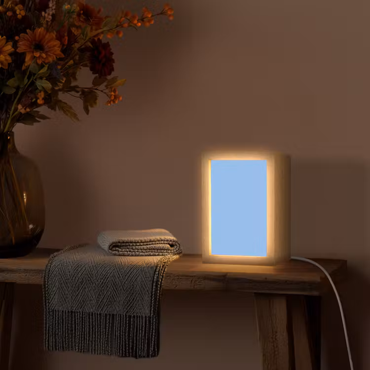 Sky - Glow - Blauw Light Box met kabel (Tafellamp) klein 925 -sfeer4