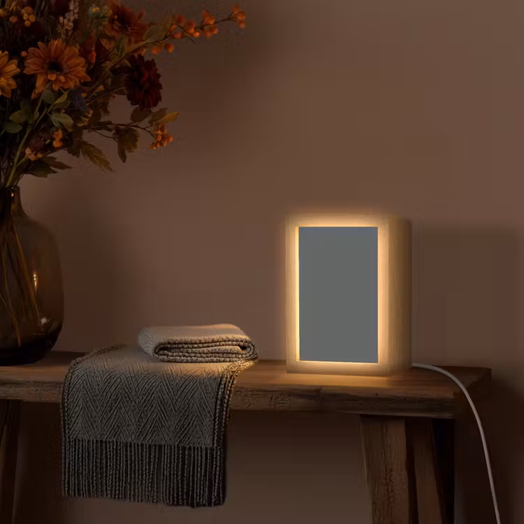 Slate - Millstone - Grijs Light Box met kabel (Tafellamp) klein 925 -sfeer4