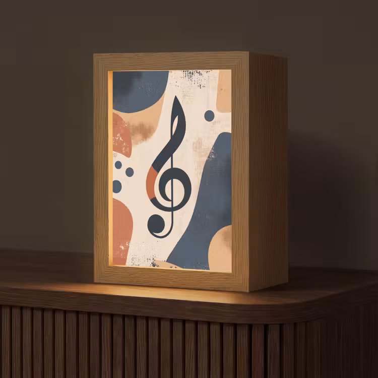 Sleutel - G - Abstract - Beige Light Box met kabel (Tafellamp) klein -z3d_website