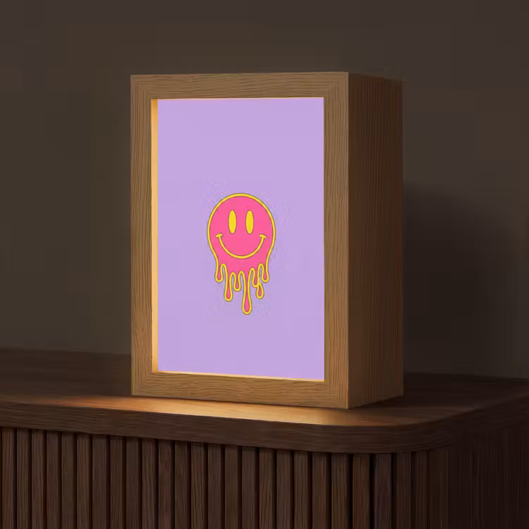 Smiley - Drip - Neon Light Box met kabel (Tafellamp) klein -z3d_website