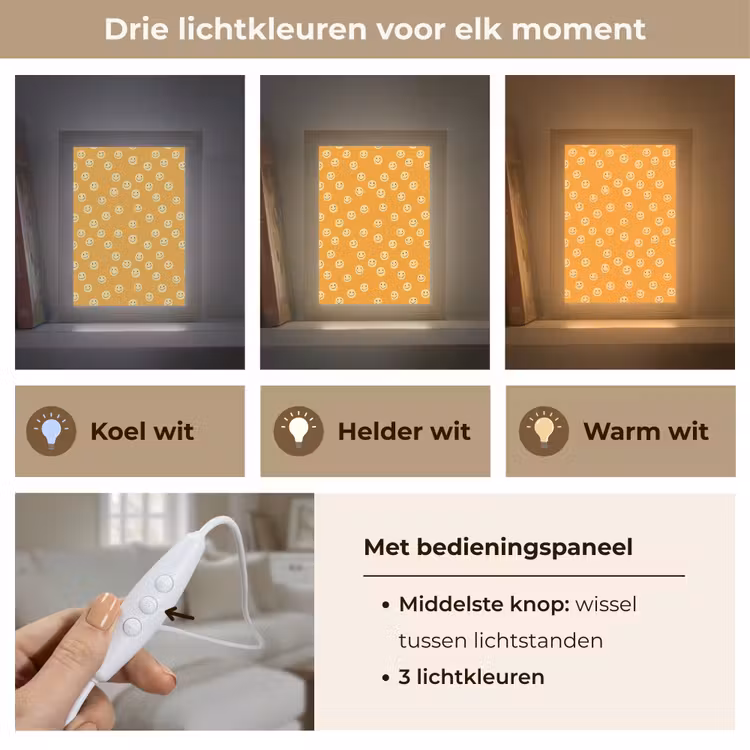 Smileys - Retro - Heel Light Box met kabel (Tafellamp) klein 925 -USP_lichtkleurNL